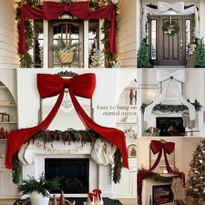 arge Red Velvet Xmas Bow -