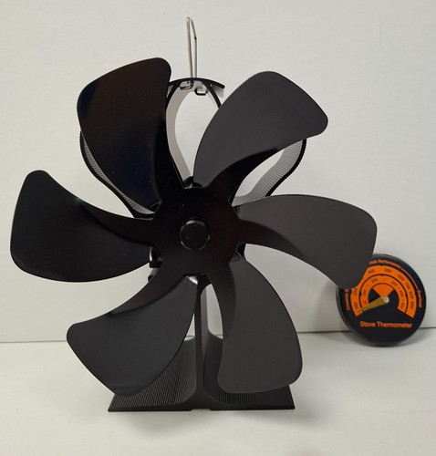 Blade log burner stove fan - 6-blade,