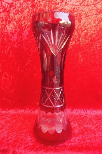 Noble old crystal vase - vase,, cut