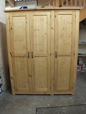 RECLAIMED ROUGH SAWN 3 DOOR WARDROBE- BESPOKE SIZES & COLOURS AVAILABLE- RUSTIC