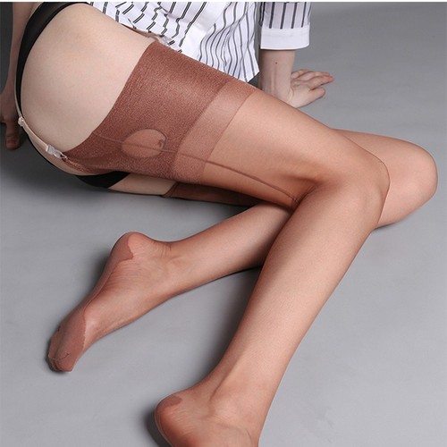 Seamed thigh high stockings - ,
