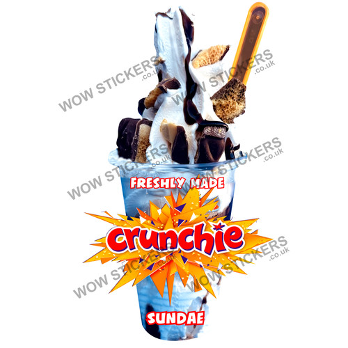 Crunchie ice cream sundae - cream,