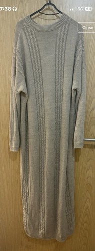 Beige cable knit sweater - beige,