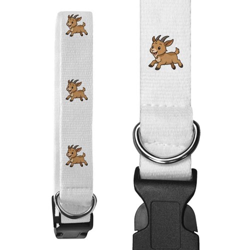 Running goat dog collars - 'running, goat'