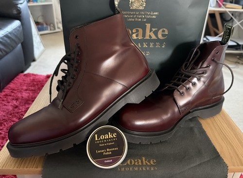 Loake niro burgundy leather - niro, r