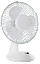 OFFER 9 Inch 23W Air Cooling Oscillating Table Desk Fan Home Office 2 Speed Tilt