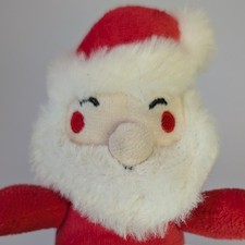 Asda Small Santa Soft Toy 6" Stuffed Cuddly Christmas Decoration Plush Red VGC  
