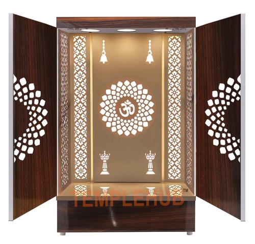 Wooden temple with led - temple,