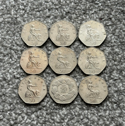 Old large 50p - x,