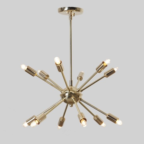 Mid century brass sputnik - mid-century,
