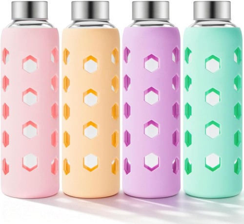 Glass water bottles - water,