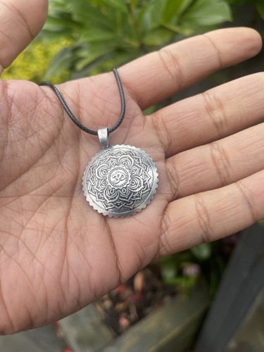 Necklace mandala pendant - mandala,