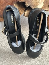  New Black Leather Schuh Mary Jane Shoes Size 6