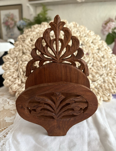 Carved wooden napkin - carved,