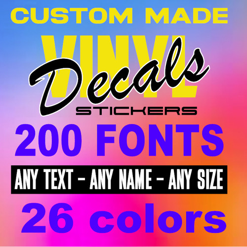 Custom text vinyl lettering - text,