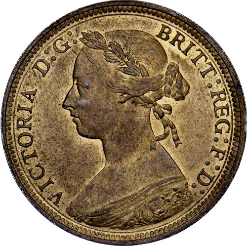1889 halfpenny 360 unc - f,