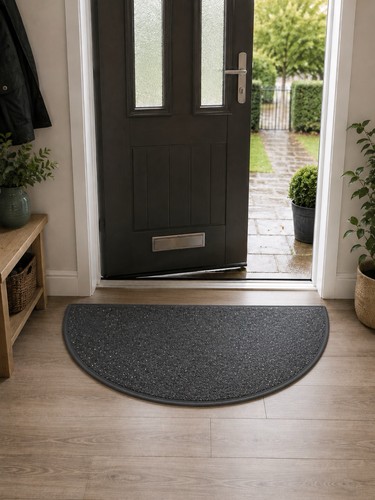 Half moon grey glitter mat - grey, /