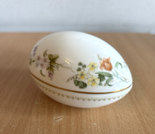 Wedgewood Mirabelle Decorative Bone China Egg Shaped Trinket Dish With Lid