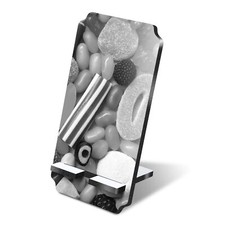 1x 5mm MDF Phone Stand BW - Pick and Mix Sweets Candy #41985