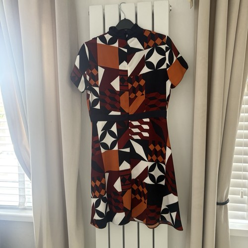 Red herring geometric - red, dress