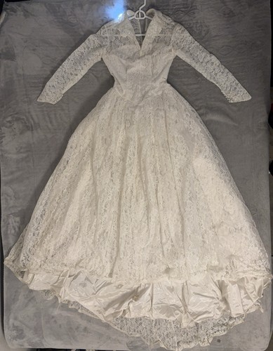Vintage 1940s lace wedding - 1940s,