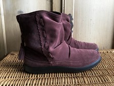 HOTTER FLORAL WINE SUEDE PIXIE