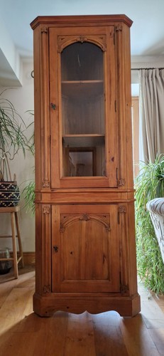Pine corner display - pine, cabinet