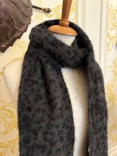 Dark Grey Soft Mohair Scarf By