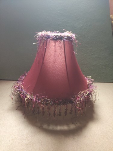 Burgundy lampshade with purple - burgundy,