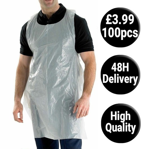 Disposable apron polythene - disposable,