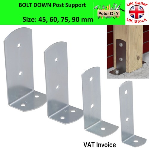 Galvanised bolt down - base, post