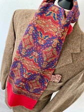 VINTAGE mens RED PAISLEY RETRO