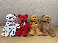 Ty Beanie Babies Bears Flags