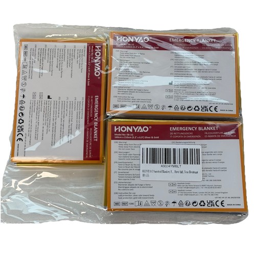 Emergency blanket foil pack - blanket, 3-pack