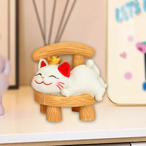 3xlucky cat statue - statue, kitten