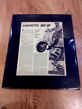 LAMBRETTA Original Vintage 1960 TV175 Fast Tuning Advert INNOCENTI SCOOTER MODS