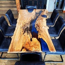 Rectangle Shape Epoxy Resin Dining Coffee Table Top Home Restaurant Decor