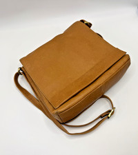 JOBIS Genuine Leather Tan Caramel Shoulder/Crossbody Bag