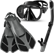 Snorkel set with flippers - snorkel,