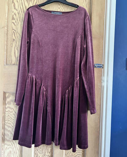 Primark purple velvet skater - primark,