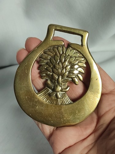 Vintage wheatsheaf horse brass - wheatsheaf,