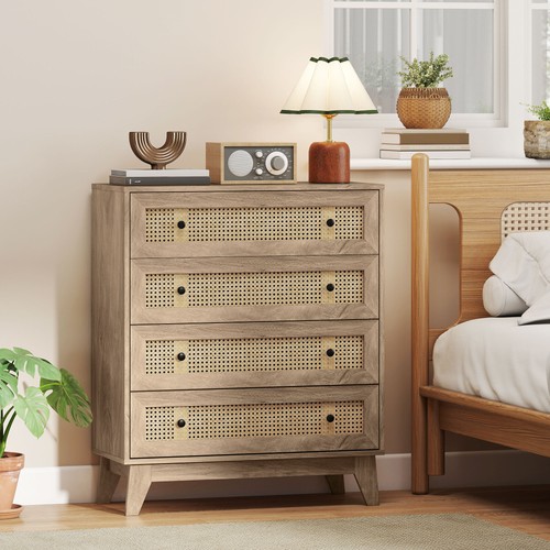 Rattan chest drawers - rattan, of