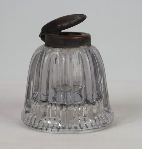 Vintage glass ink pot art - ink, deco