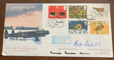 WW2 Victoria Cross winner Flt Lt Bill Reid VC signed 1995 Christmas RAF FDC