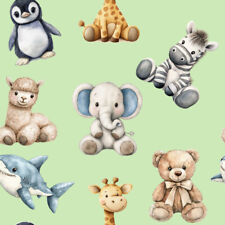 Cuddly Toys Cotton Fabric - Lovely design Metres/Fat/Long/Quarters- 100% Cotton