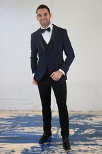 Men's Navy Blue Three Piece