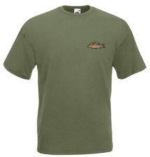 CARP Fishing Embroidered T-Shirt Common/Mirror/Specimen Logo