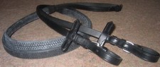 HERITAGE English Everyday Pimple Rubber Grip Reins Silver Buckles Billets 5/8"