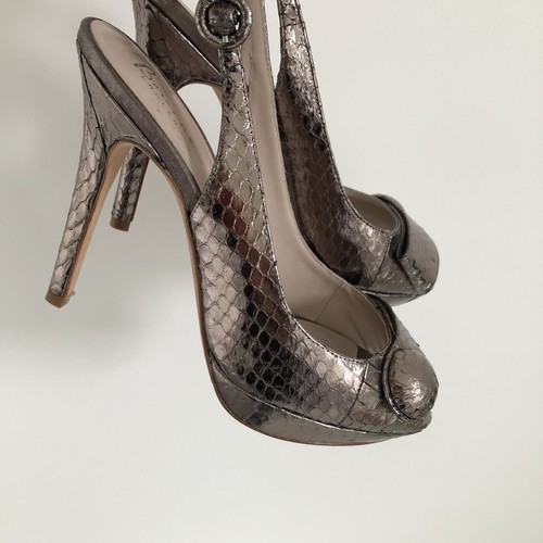 Bourne pewter heels peep - peep, toe