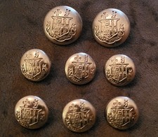 Vintage Livery Buttons Siver